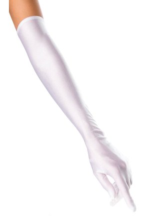 Gants extra long satin 10372 Blanc