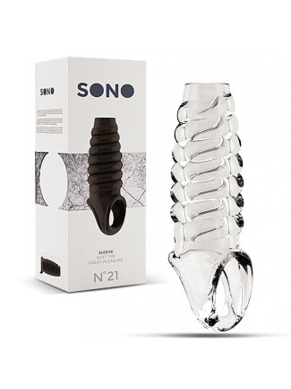 Nº21 PENIS SLEEVE WITH EXTENSION CLEAR