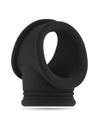 Nº48 COCK WITH TESTICLE STRAP BLACK