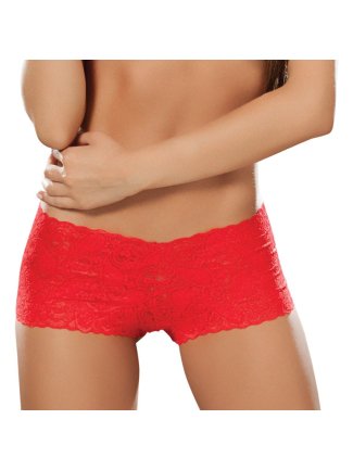 Lace bodyshort red 90