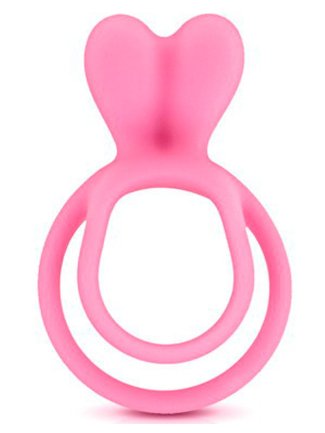 Double cockring rose avec stimulateur de clitoris 6771