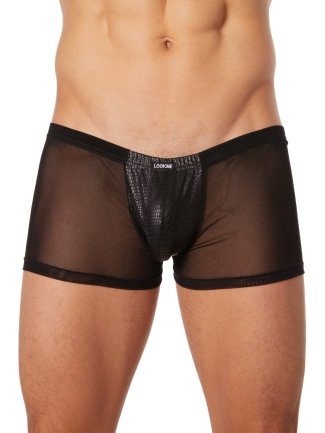 Boxer noir transparence et effet reptile