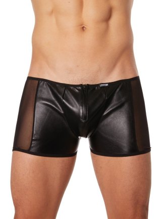 Boxer noir fétichiste simili cuir