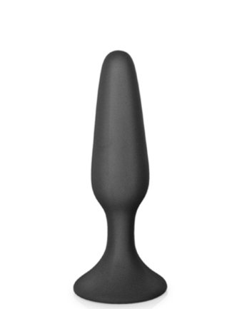 Plug anal noir 11.5cm avec ventouse