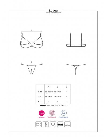 Luvae Ensemble ouvert 2 pcs  - Noir