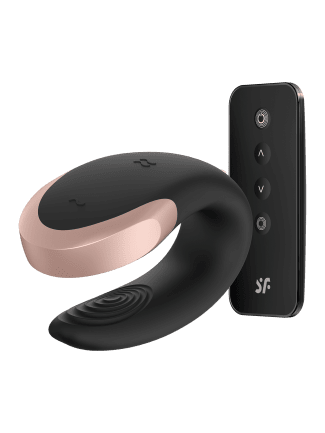 Double Love Luxury Partner Vibrator - Noir