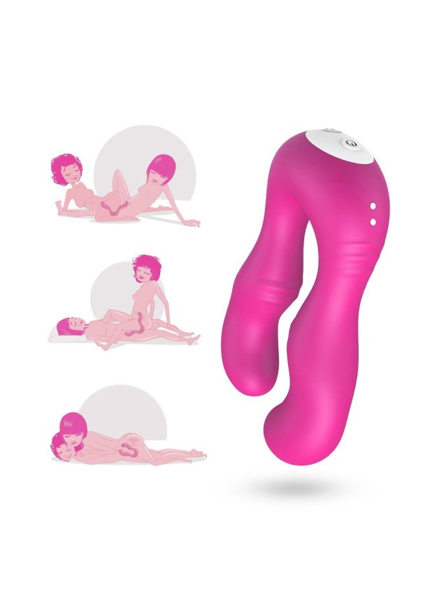 Vibromasseur Rose en forme de U double tête stimulateur point G 