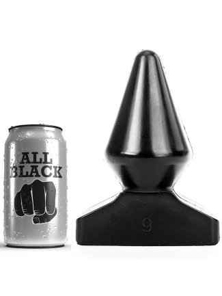 ALL BLACK BOUCHON ANAL TOUT NOIR 18,5CM