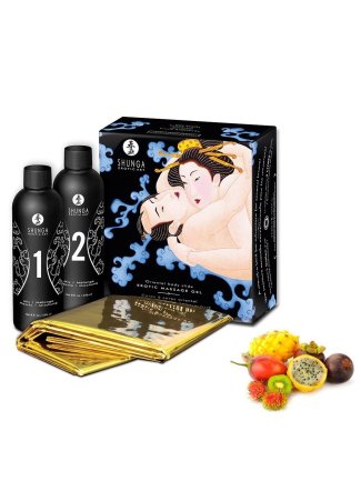 Gelée et Drap de Massage Érotique Fruits Exotiques