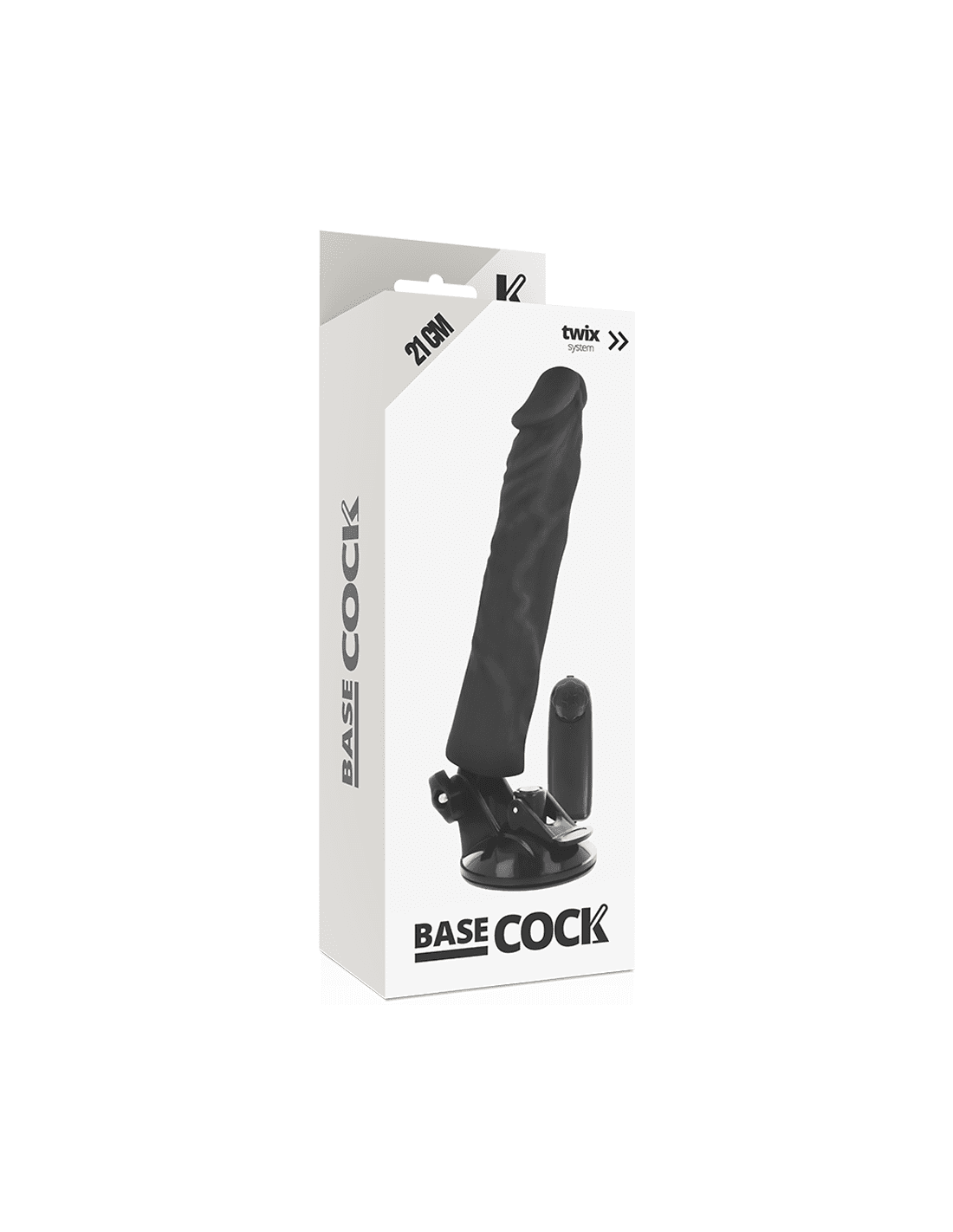 Vibrateur Réaliste BASECOCK Avec Télécommande - Noir, 21 Cm - Neuf