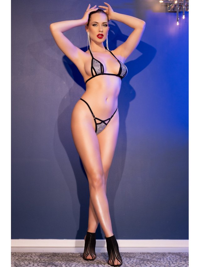 Ensemble Mini Bikini Black/Silver