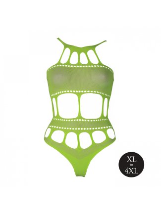 Body with Grecian Neckline - Neon Green - XL/XXXXL