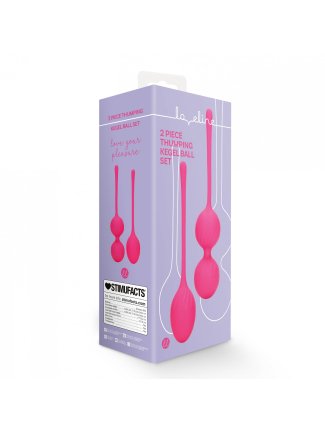 2 Piece Thumping Kegel Ball Set - Wild Strawberry