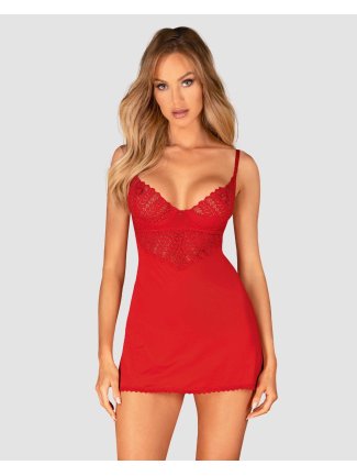 Ingridia nuisette et string - Rouge