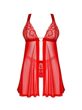 Elianes babydoll et string - Rouge