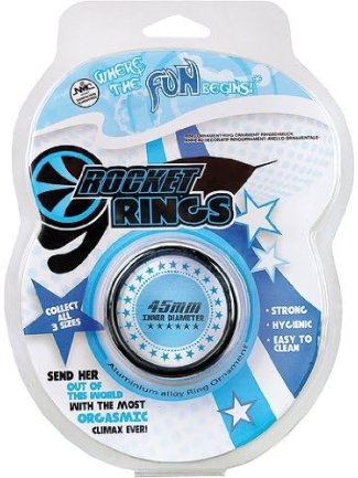 Cockring Rocket 4.5 cm - Aluminium - Noir