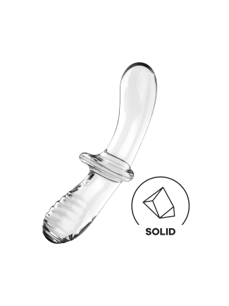 Gode en verre borosilicaté massif transparent Double Crystal Satisfyer - CC597829