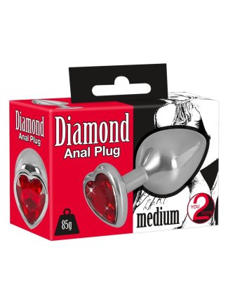 Diamond Anal Plug coeur 8,2 cm