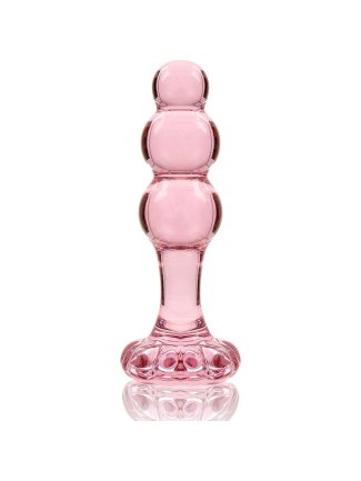 Gode en Verre Borosilicate Modèle 1 - Rose