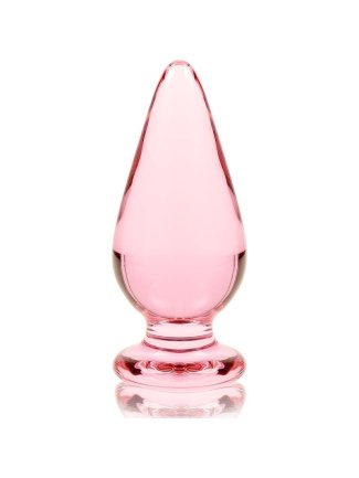 Plug Anal en Verre Borosilicate Modèle 4 - Rose