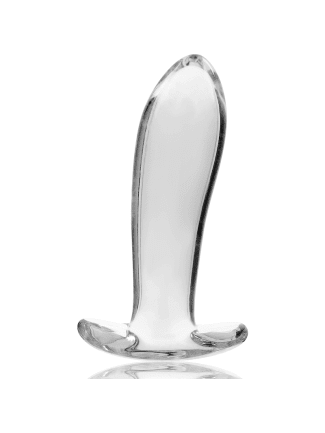 NEBULA SERIES BY IBIZA - PLUG ANAL MODÈLE 5 VERRE BOROSILICATE 12,5 X 3,5 CM CLAIR