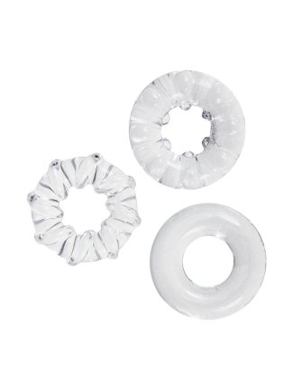 3 cockrings transparents