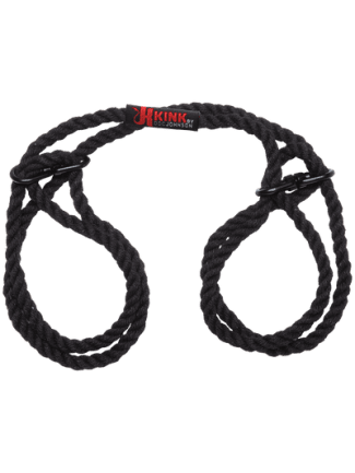 Restrain - 6mm Hemp Wrist or Ankle Cuffs - Black 2404-62-BX