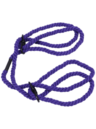 Restrain - 6mm Hemp Wrist or Ankle Cuffs - Purple 2404-63-BX