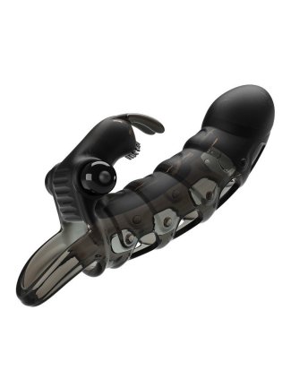 Pretty Love - Cuper - Gaine Pénis + Vibromasseur Rabbit - Noir - 8183