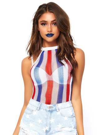 Body Rayé Bleu Blanc Rouge