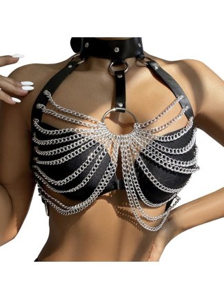 harnais poitrine avec grandes chaÏne s  anneaux