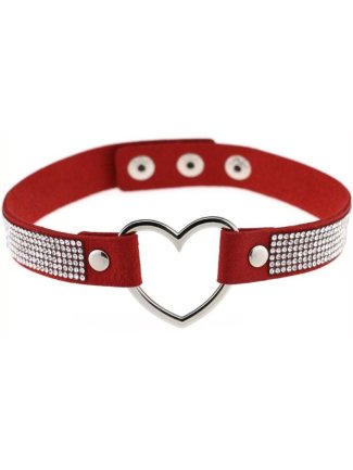 Ras de cou Heart Strass Rouge 48863