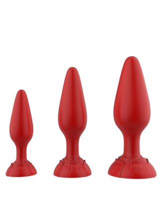 Kit de 3 Plugs Rolarose 11 x 4.1cm Rouge 68069