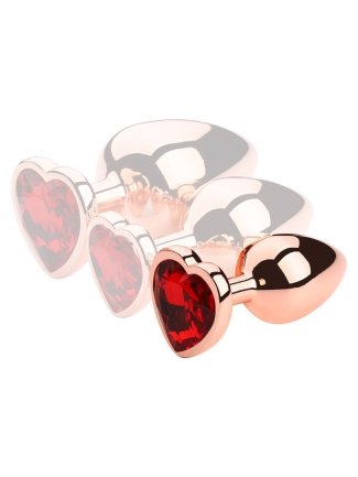 Plug Bijou Anal Gold Heart S 6 x 2.7 cm Rouge 63601