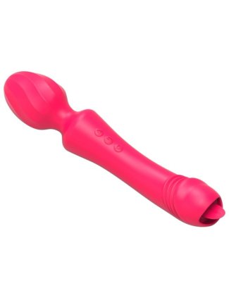 Wand avec langue Magic Head 20cm Rouge 65277