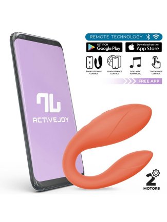 IY - Vibromasseur pour couple avec application - Orange