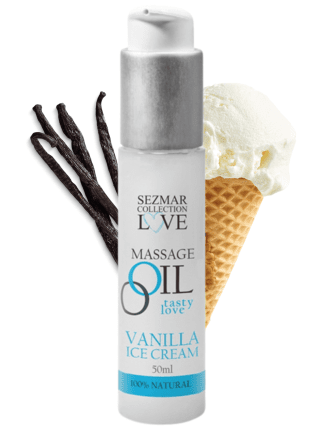 Huile de massage comestible...