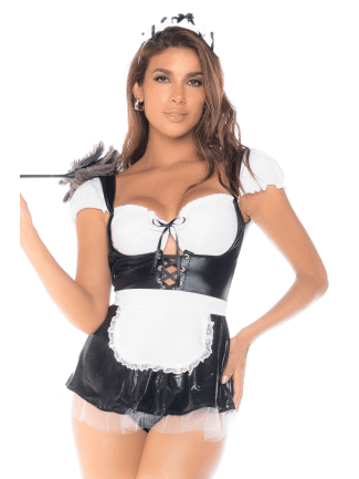 Costume sexy soubrette 3 pièces - MAL60043ASHW