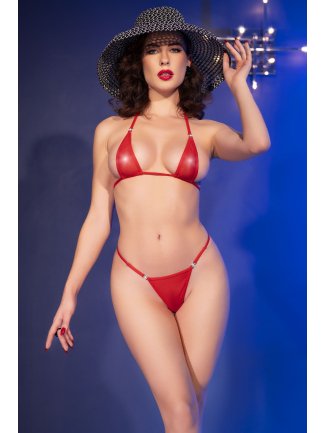 Maillot de Bain Micro Bikini Rouge