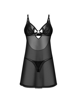 Alliane nuisette et string - Noirs