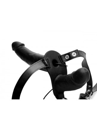 Vibromasseur double ceinture Power Pegger - Noir 35948