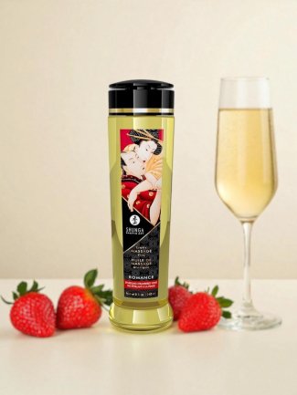 Huile de massage Fraise Vin petillant 240ml