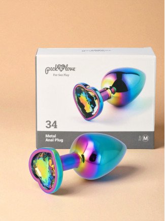 nº 34 plug anal métallique forme coeur taille M