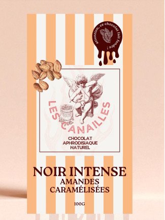Chocolat Noir Amandes Caramélisées - Tablette 100g