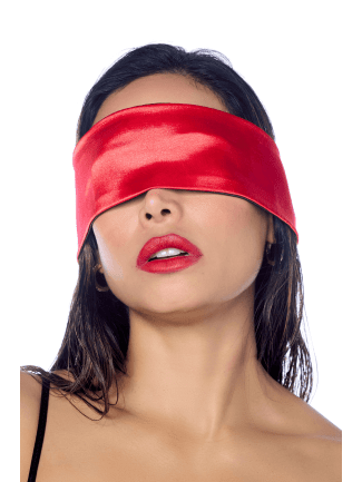 Accessoire coquin en satin réversible noir & rouge - MAL128BKRD