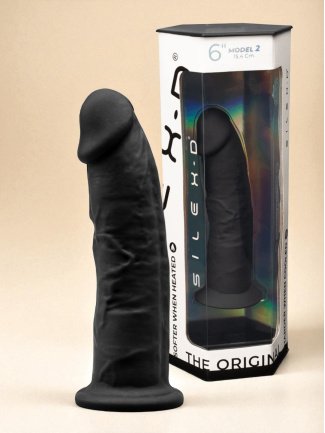 Gode Réaliste N° 2 - 15 cm 6" Noir Double Densité