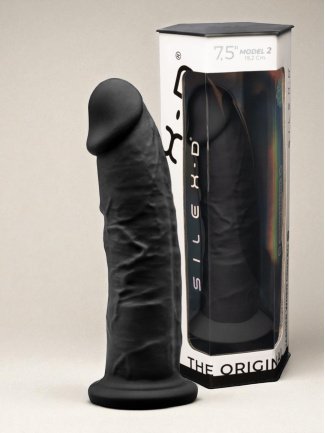 Gode Réaliste N° 2 - 19 cm7,5" Noir Double Densité