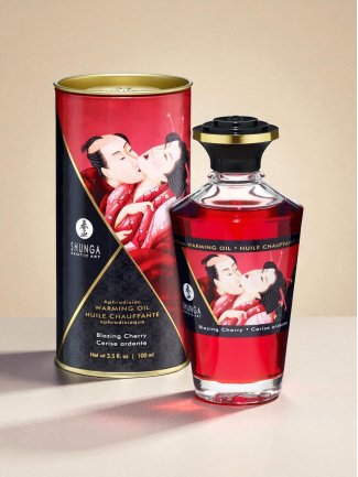 Huile chauffante aphrodisiaque cerise ardente 100ml