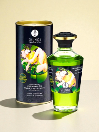 Huile chauffante bio thé vert comestible 100ml