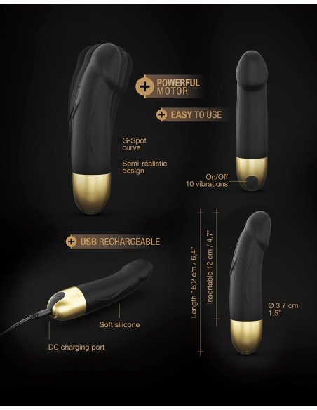 Vibromasseur compact en silicone doux avec 7 modes de vibration - vue 6